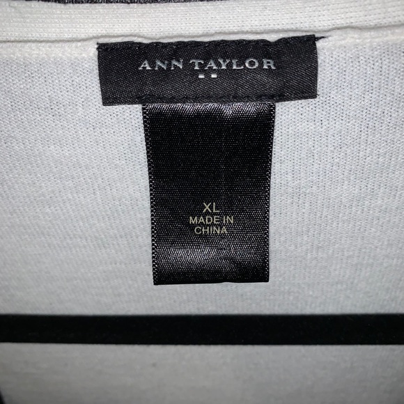 Ann Taylor Faux Leather Piping Sweater - Picture 5 of 6